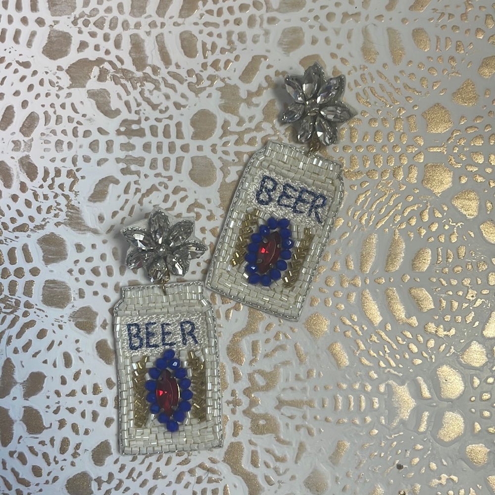 Beer beaded earrings